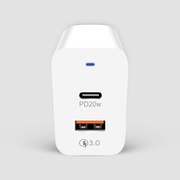 POWERUP Max Charge 20W PD Type C + USB QC 3.0 Wall Charger