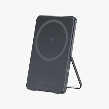 POWERUP Power Slim 5000mAh MagSafe Wireless Power Bank with Kickstand - Dark Grey