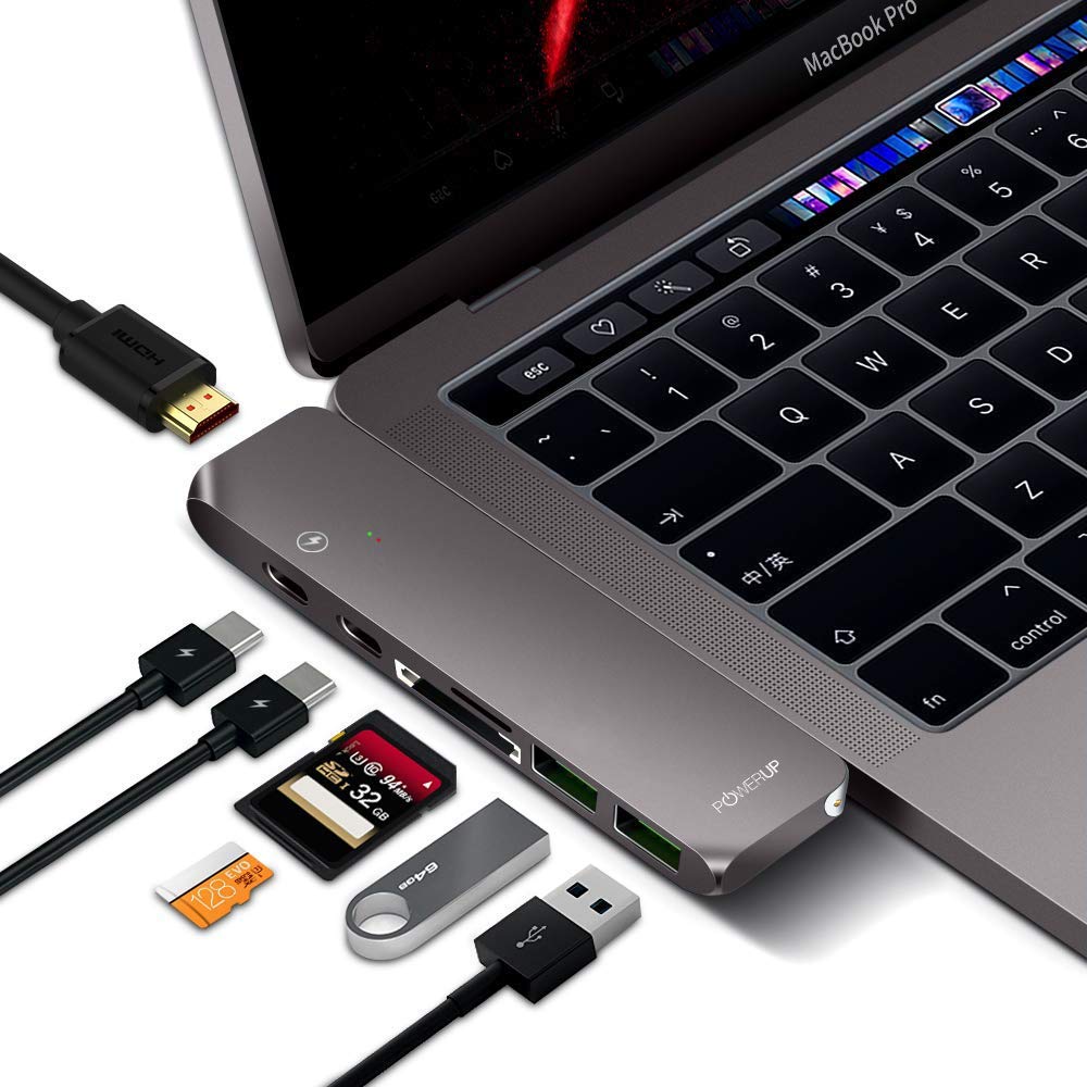 POWERUP 7IN1 Type C USB Hub Multi-Functional