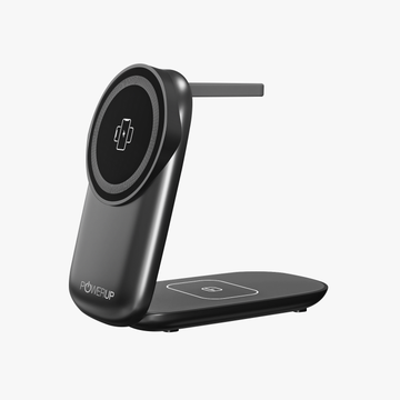 POWERUP 3IN1 23W Foldable MagSafe Wireless Charger for iPhone | AirPods | Watch - Grey