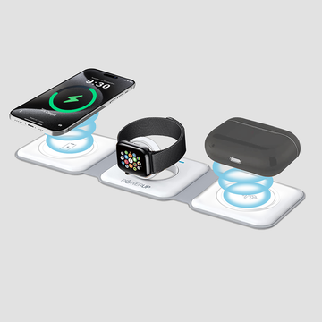 POWERUP 3IN1 Flat Wireless Charger for iPhone | AirPods | Watch