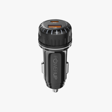 POWERUP New 20W PD Type C Quick Charging Car Charger 3Amp - Black