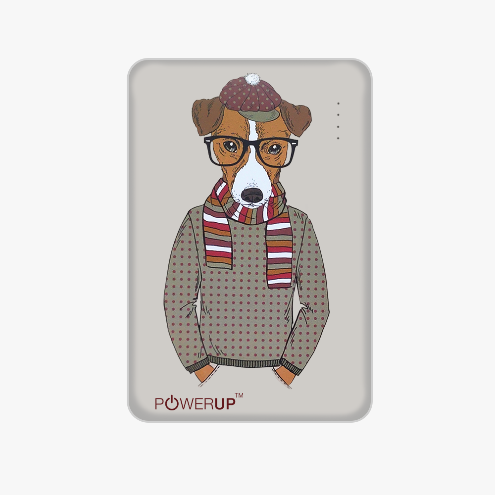 POWERUP Cool Dog 7800mAh Mini Power Bank - White