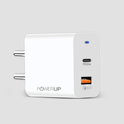 POWERUP Max Charge 20W PD Type C + USB QC 3.0 Wall Charger