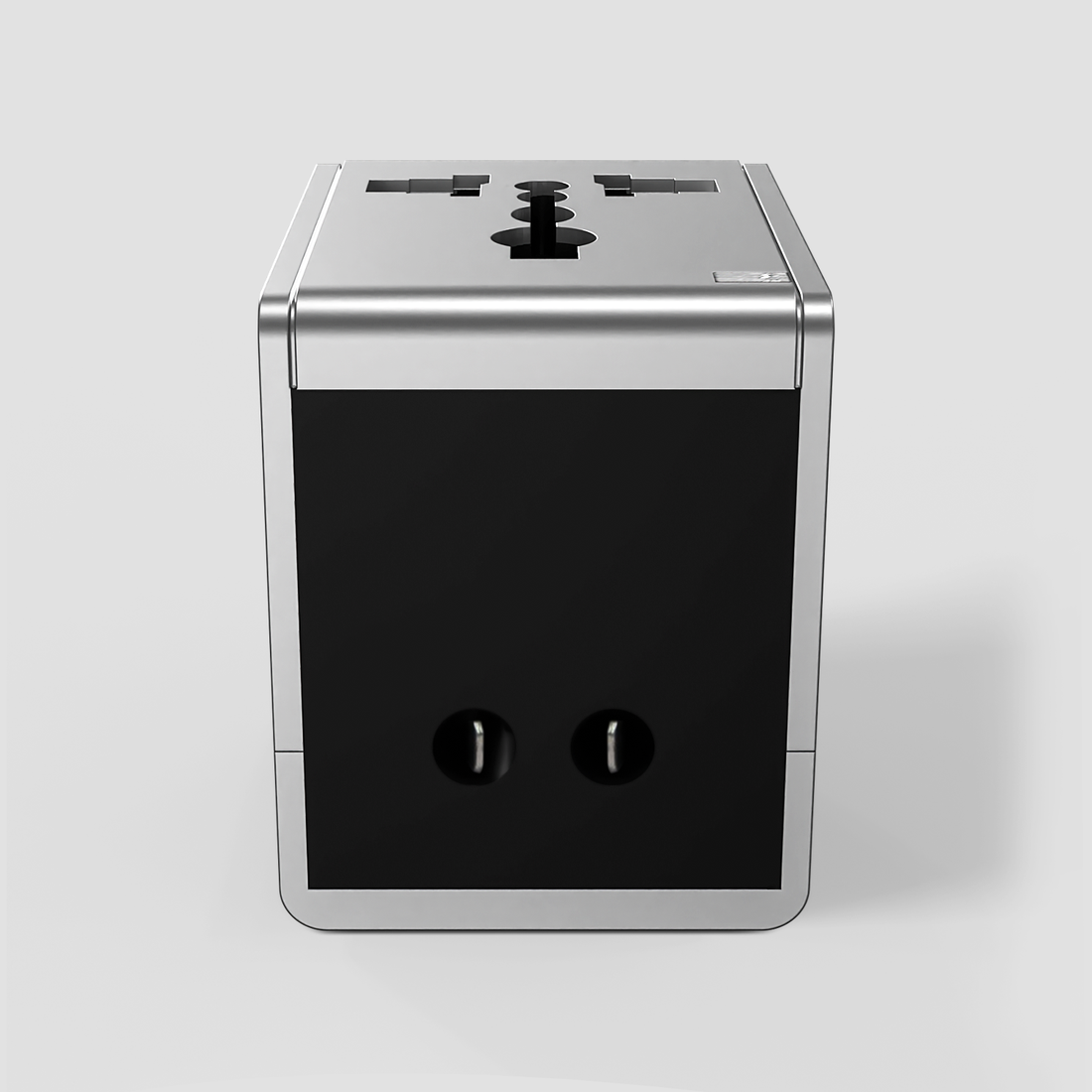 POWERUP World Travel Adapter with Dual USB Port + Type C Wall Charger - Silver