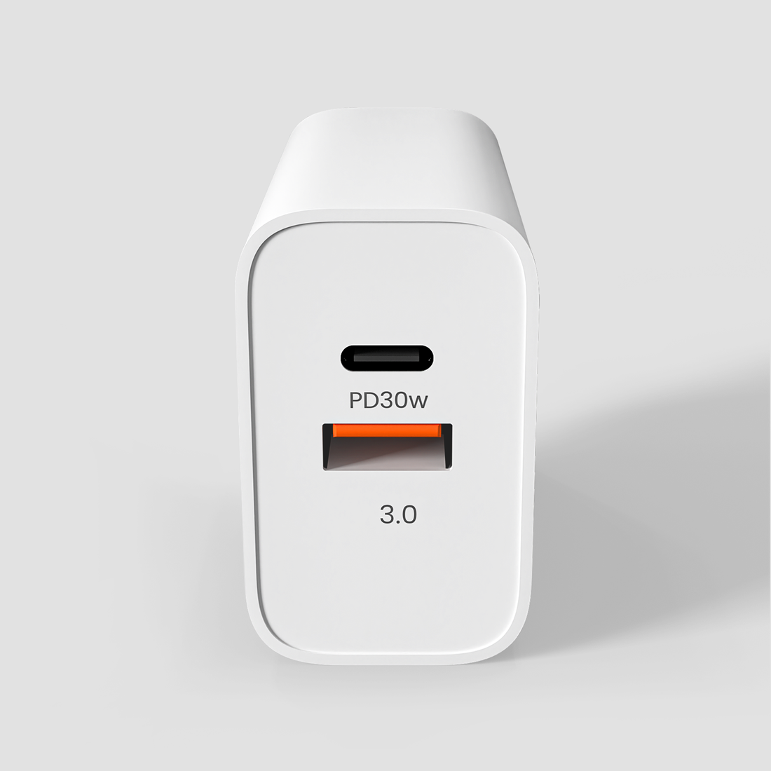 POWERUP Turbo 30W PD Type C + USB QC 3.0 Wall Charger - White