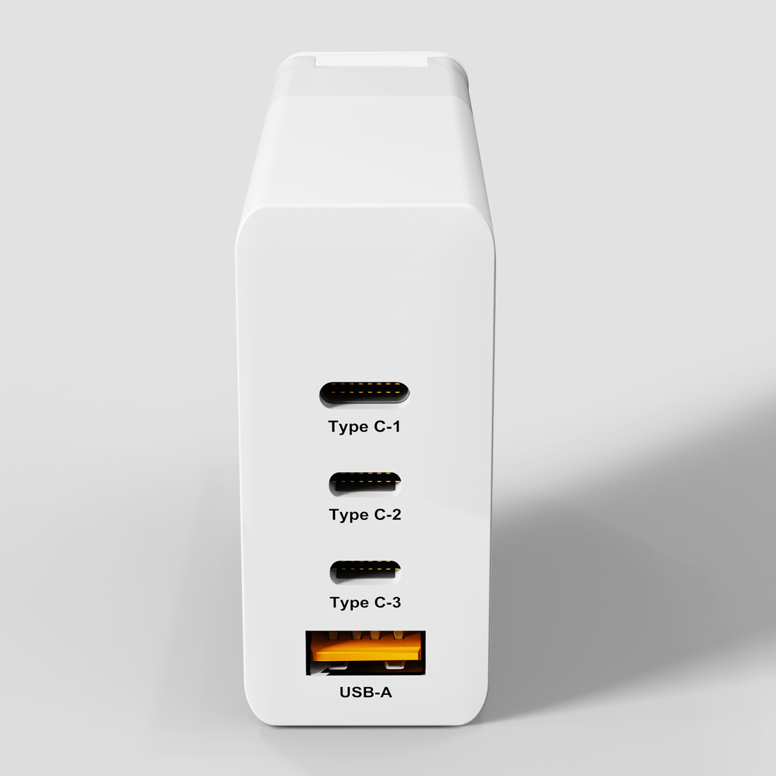 POWERUP Max Charge 120W 3 PD Type C + USB QC 3.0 GaN Wall Charger - White