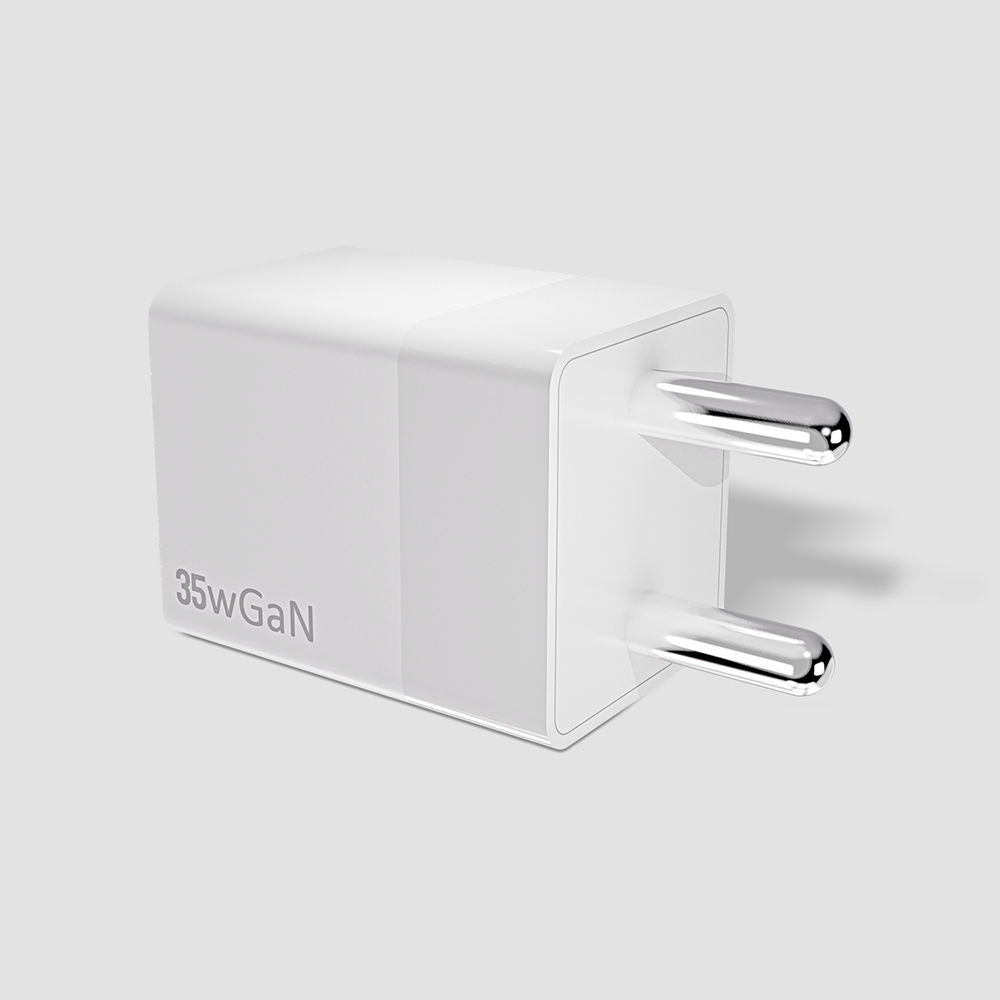 POWERUP Max Charge 35W Gan Charger Type C PD + USB QC 3.0 Wall Charger