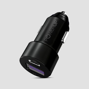 POWERUP 30W PD Type C Quick Charging Car Charger 3Amp