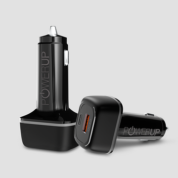 POWERUP 38W PD Type C Quick Charging Car Charger 3Amp