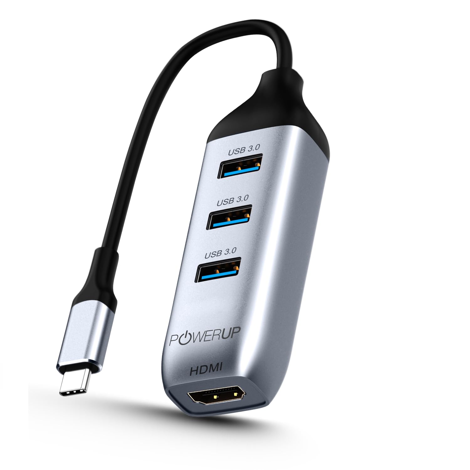 POWERUP Mini Splitter 4IN1 Type C USB Hub (HDMI/3 USB)