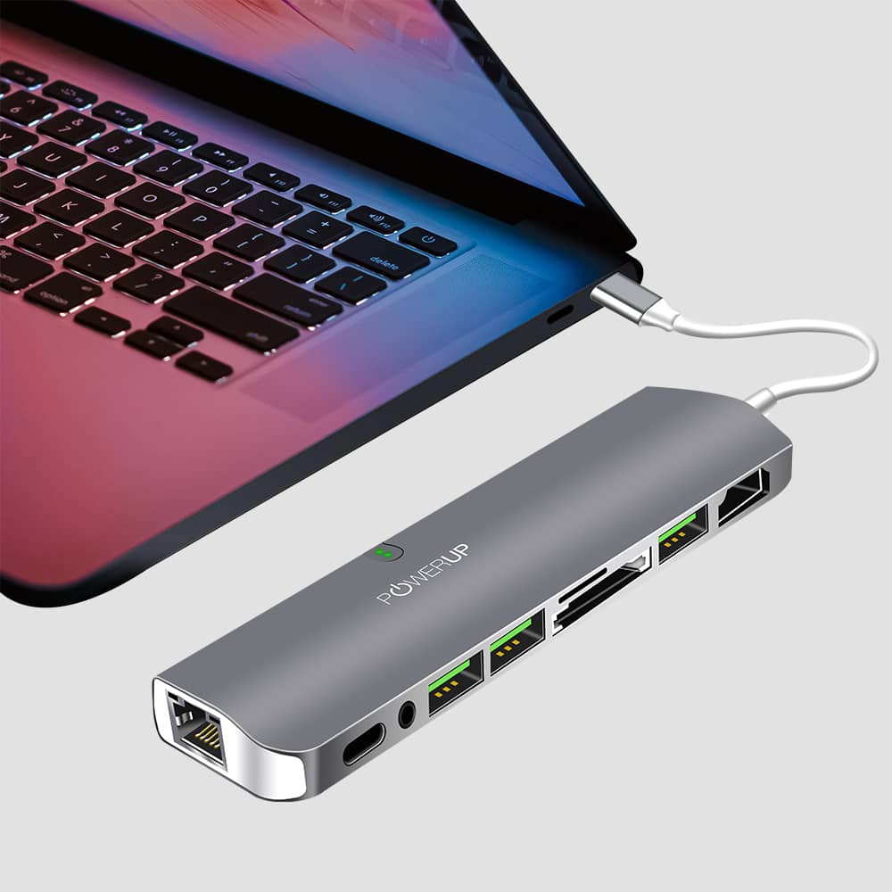 POWERUP 9IN1 Type C USB Hub Multi-Functional