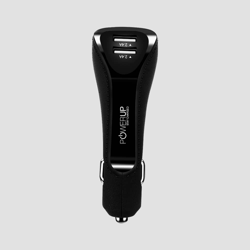 POWERUP 24W Fast Drive Dual USB Port Car Charger 4.8Amp