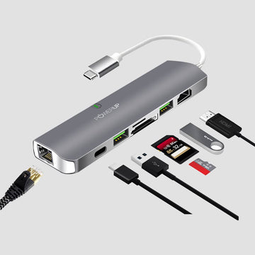 POWERUP 7IN1 Type C USB Hub Multi-Functional (Wired)